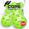 CORE Indoor Neon Green 26 Hole Pickleballs - 6 Pack - CORE Pickleball