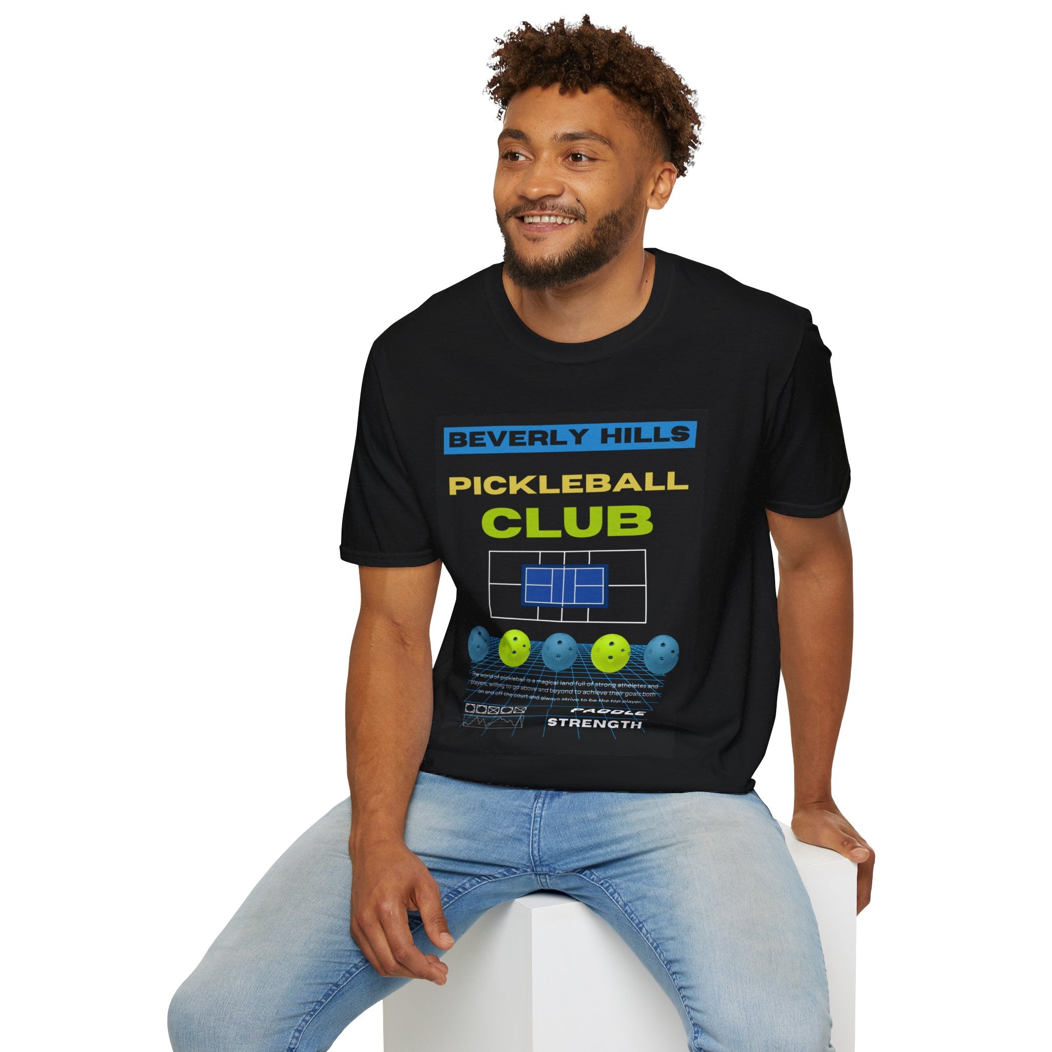 Mens - Soft style T-Shirt - Beverly Hills Pickleball Club