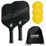 CORE REACTION KX-100 Paddle 2 Player Set | 2 Paddles, 3 Balls & Convenient Carry Bag - CORE Pickleball