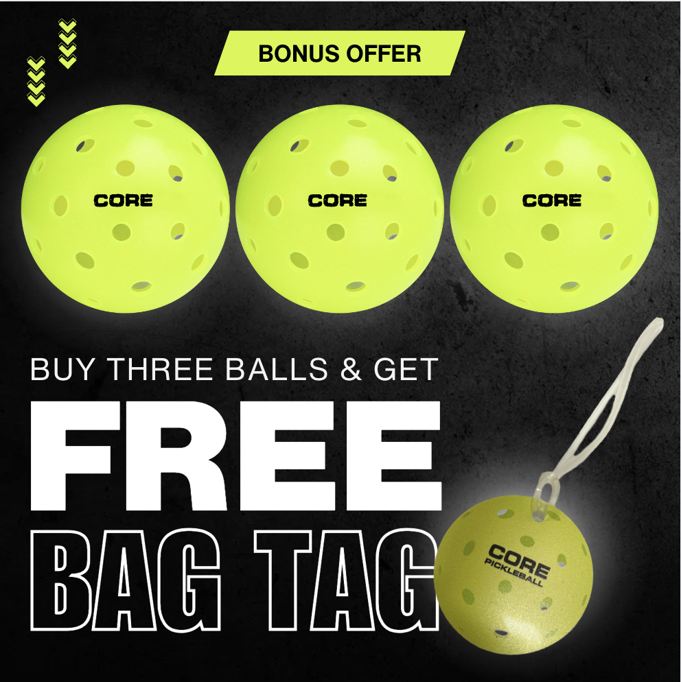 FREE Bag Tag Gift With Purchase of CORE Pickleball Outdoor - Fast and Built to Last | USA Pickleball Approved - CORE Pickleball