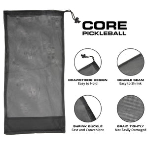 CORE Graphite Pickleball Paddles, Set of 2 - with Equipment Including Racket Bag and 3 Balls - Essentials for Beginner and Pros - Indoor and Outdoor Use for Women and Men - CORE Pickleball