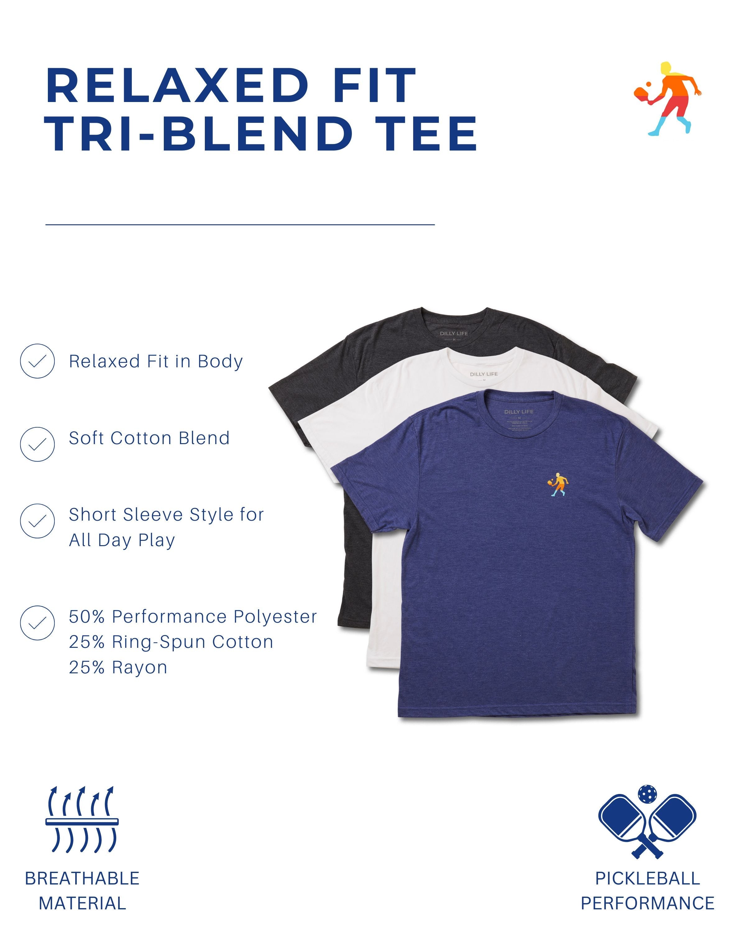 Relaxed Fit Tri-Blend Tee