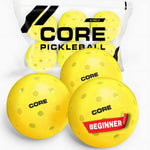 Pickleball for All | 40 Hole Injection Molded, Vibrant Yellow, Durable CORE Pickleballs for Beginners | Built to USAPA Specifications - CORE Pickleball