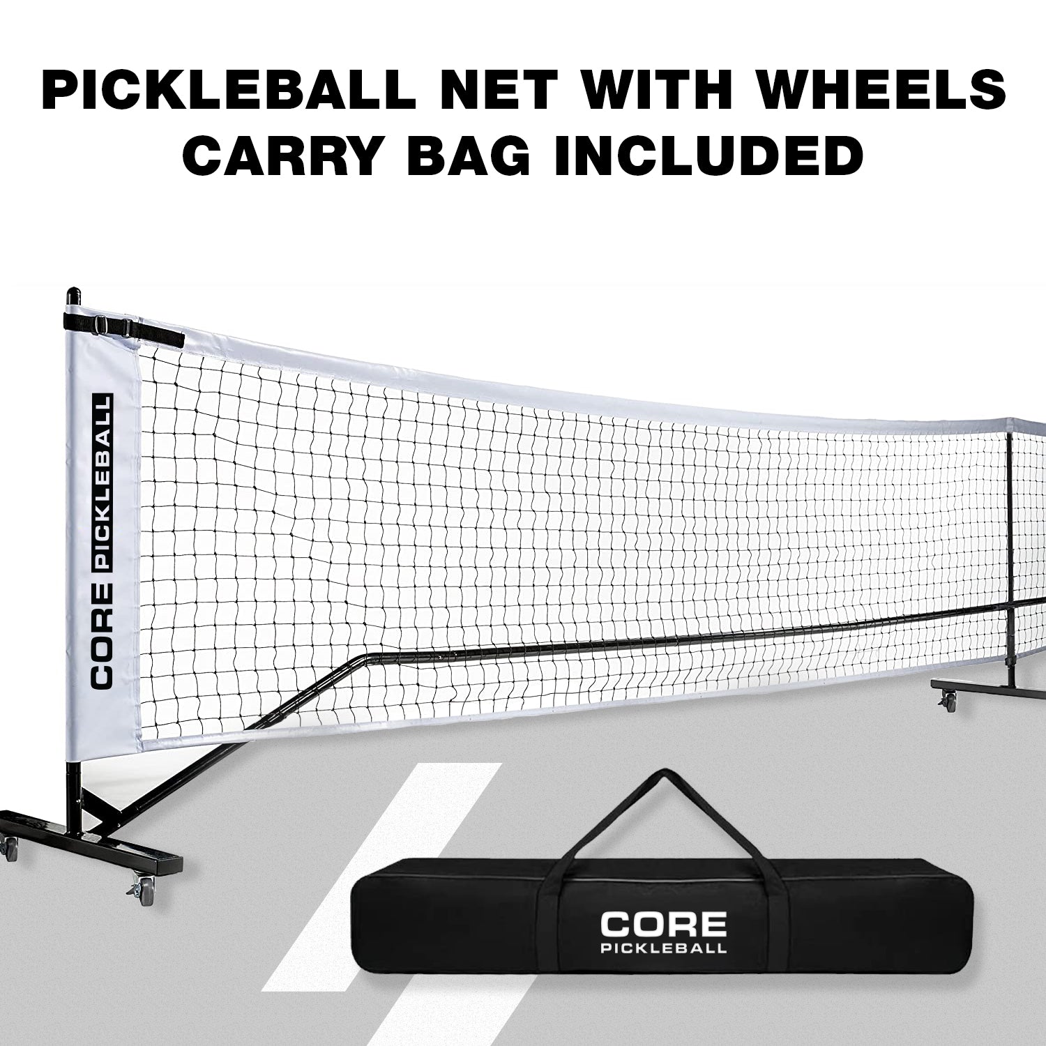 PPR CORE Pickleball Deluxe Portable Rolling Net System - CORE Pickleball